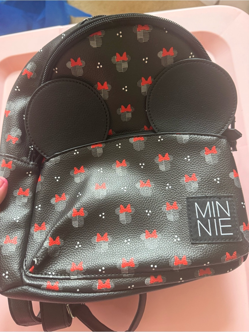 Disney Minnie Mouse Black & Red Kids Mini Backpack with Ears